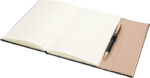 Set of A5 lined notebook and CrisMa pen made of recycled leather MAGGIE - Image 3