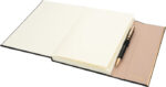 Set of A5 lined notebook and CrisMa pen made of recycled leather MAGGIE - Image 4