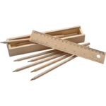 8 wooden colored pencils ADELE - Image 2