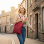 Cotton bag with long handles 140 g/m² LANCE - Image 4