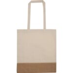 Cotton bag with jute bottom 140 g/m2 DOREEN - Image 2