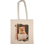 Cotton bag with long handles 140 g/m² GIOVANNI - Image 3