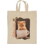 Cotton bag with short handles 140 g/m2 REBECA - Image 4
