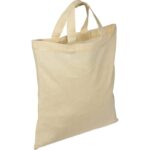 Small cotton bag with short handles 140 g/m2 KERSTIN