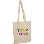 Cotton bag with long handles 140 g/m² LETIZIA - Image 3