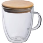 Glass mug with lid 350 ml CECIL
