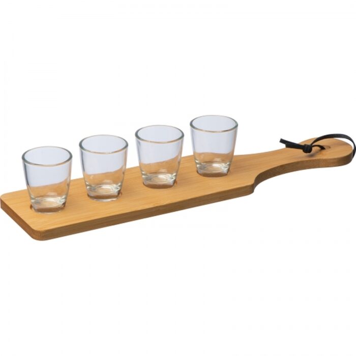 macma-83228-0-zestaw-4-kieliszki-30-ml-i-podstawka-8322813.jpg Set of 4 glasses 30 ml and a saucer KASPAR - Image 1