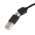 Cable with 4in1 wireless charger with illuminated logo in wooden casing - i5w - Image 3