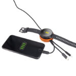 Cable with 4in1 wireless charger with illuminated logo in wooden casing - i5w - Image 4
