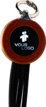 4-in-1 cable with elighted logo in a wooden casing - Image 3