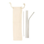 Reusable stainless steel 3 pcs straw set - Image 5