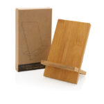 Bamboo phone stand in kraft box - Image 4