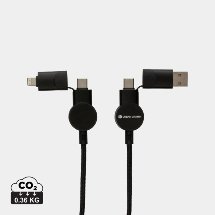 xdconnects-P302.70-0-P302.701__S_0__e684d624b50245999c6598226d5621d7.jpg Oakland RCS recycled plastic 6-in-1 fast charging 45W cable - Image 1