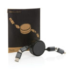 Terra RCS recycled aluminium retractable 6 in 1 45W cable - Image 3