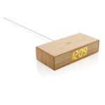 Bamboo alarm clock with 5W wireless charger - Image 2