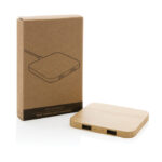 Bamboo 10W wireless charger with USB - Image 4