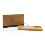 Bamboo desk organiser 10W wireless charger - Image 4