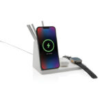Ontario recycled plastic & bamboo 3-in-1 wireless charger - Image 3
