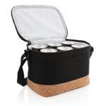 Two tone cooler bag with cork detail - Image 3