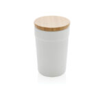 GRS certified recycled PP mug with bamboo lid - Image 2