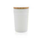 GRS certified recycled PP mug with bamboo lid - Image 5