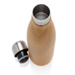 Vacuum insulated stainless steel bottle with wood print - Image 5