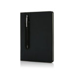Standard hardcover PU A5 notebook with stylus pen - Image 2