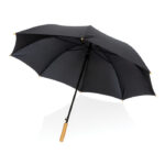 27" Impact AWARE™ RPET 190T auto open bamboo umbrella - Image 5