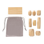 Ukiyo Crios wooden balancing rocks in pouch - Image 4