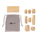 Ukiyo Crios wooden balancing rocks in pouch - Image 5