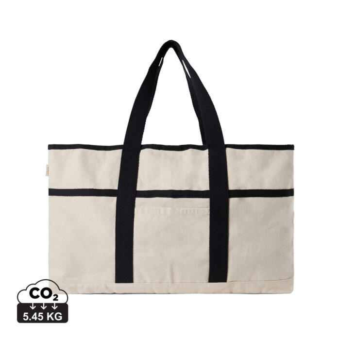 xdconnects-V76203-0-V762033__S_0__06abe8903ac74d92b03572fd91e920c0.jpg VINGA Volonne AWARE™ recycled canvas beach bag - Image 1