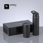 Scandic Drinking Set: termopuodelis 350 ml ir plieninis vandens butelis 750 ml