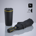 Travel Set: termo puodelis 370 ml ir automatinis skėtis