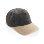 BEAU AWARE™ Washed 6 panel 270gsm cotton twill two tone cap - Image 2