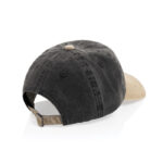 BEAU AWARE™ Washed 6 panel 270gsm cotton twill two tone cap - Image 3