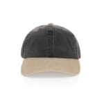 BEAU AWARE™ Washed 6 panel 270gsm cotton twill two tone cap - Image 4