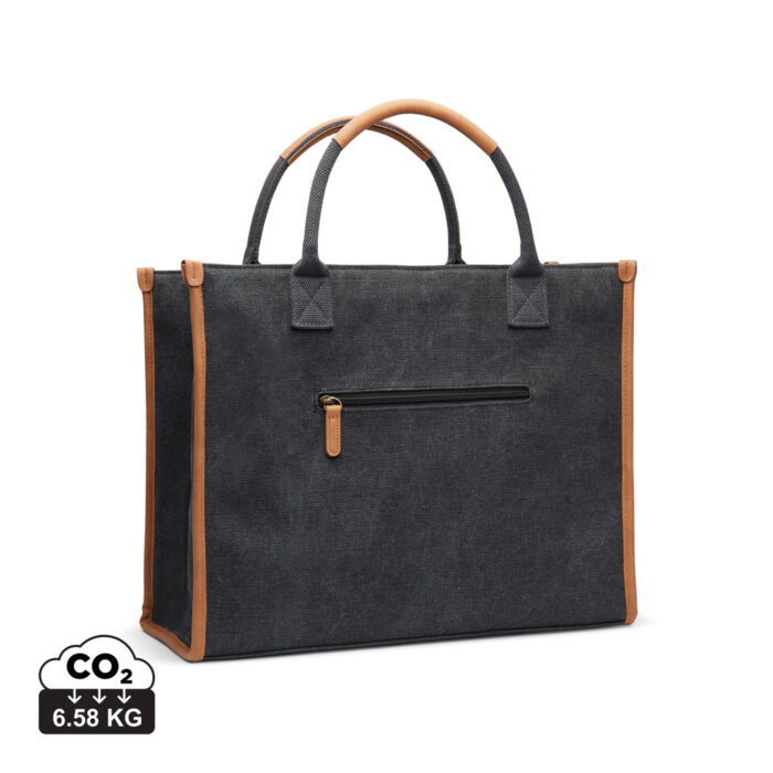xdconnects-V76200-0-V762001__S_0__65e6f84aa4fd4ec690fa46471dbc9d8b.jpg VINGA Bosler RCS recycled canvas office tote - Image 1